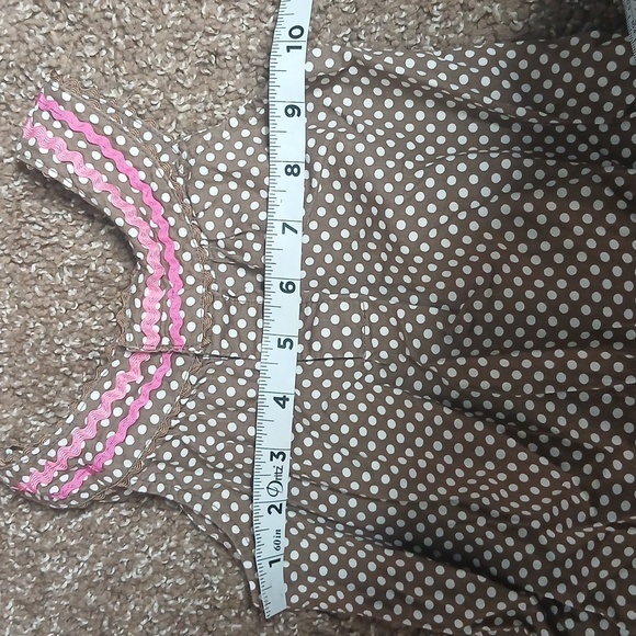 Genuine Kids From Oshkosh Brown Polka Dot Ruffle Dress Girls Size 2T - Picture 6 of 12